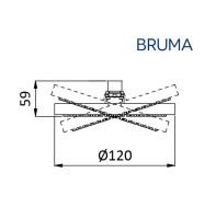 MEDIDAS ROCIADOR DUCHA FIJA BRUMA